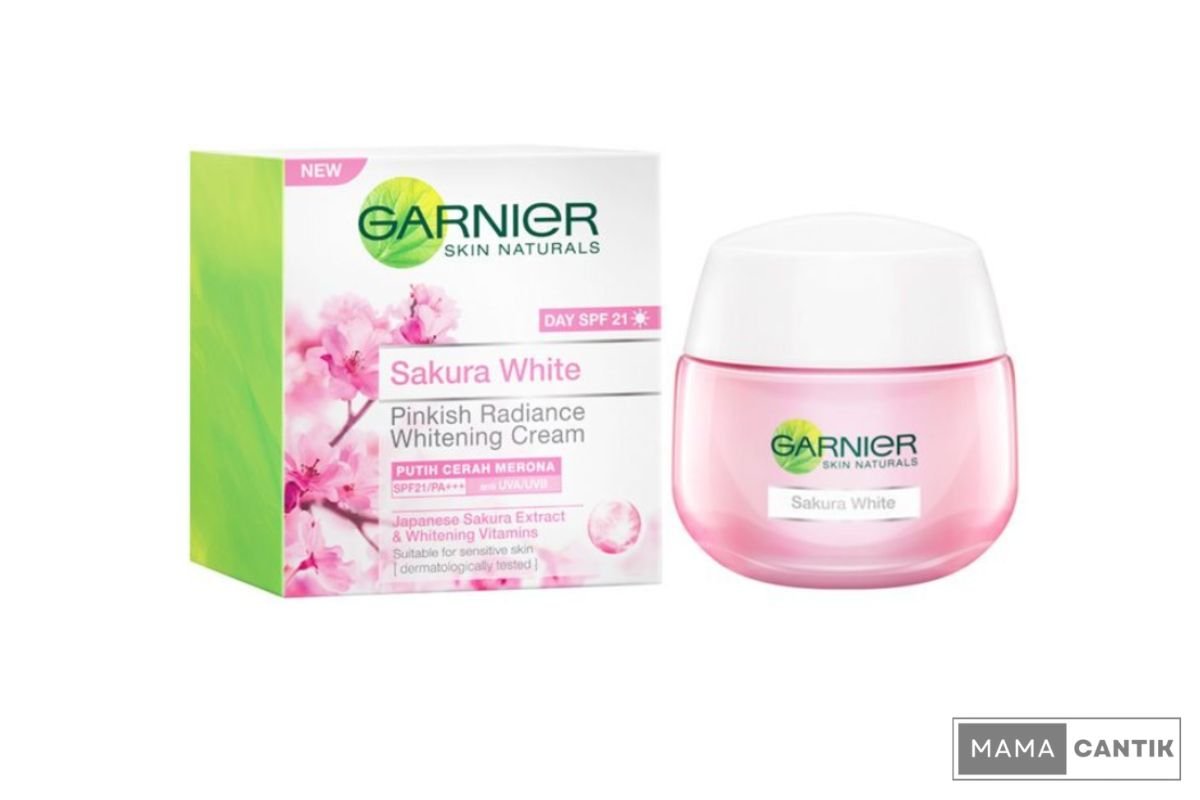 Review Garnier Sakura White Pinkish Radiance Whitening Cream