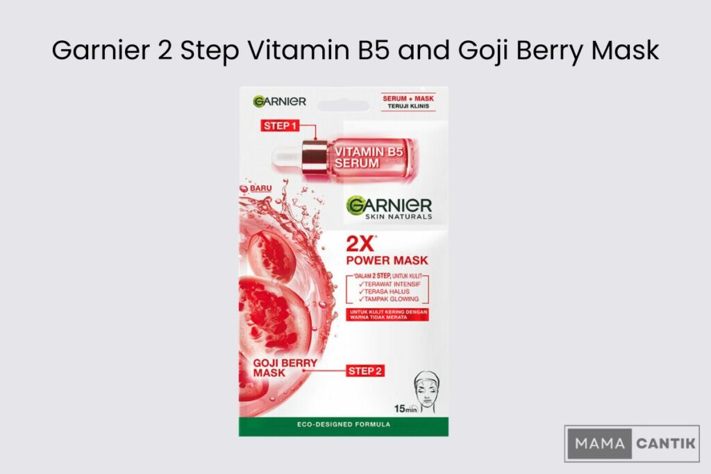 Garnier 2 step vitamin b5 and goji berry mask